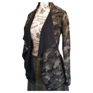 Skandale Camouflage Drape Cardigan – Made in Italy